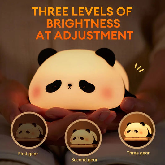 PandaGlow™ RGB Night Lamp – Cute Silicone Panda Light with 7 Color Modes 🐼✨
