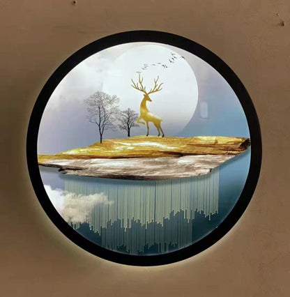 Led Wall Lamp New Chinese Style Wall Painting Simple Lamps