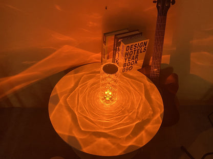 Romantic Rose Diamond LED Lamp – Luxury Bedroom & Gift Light.