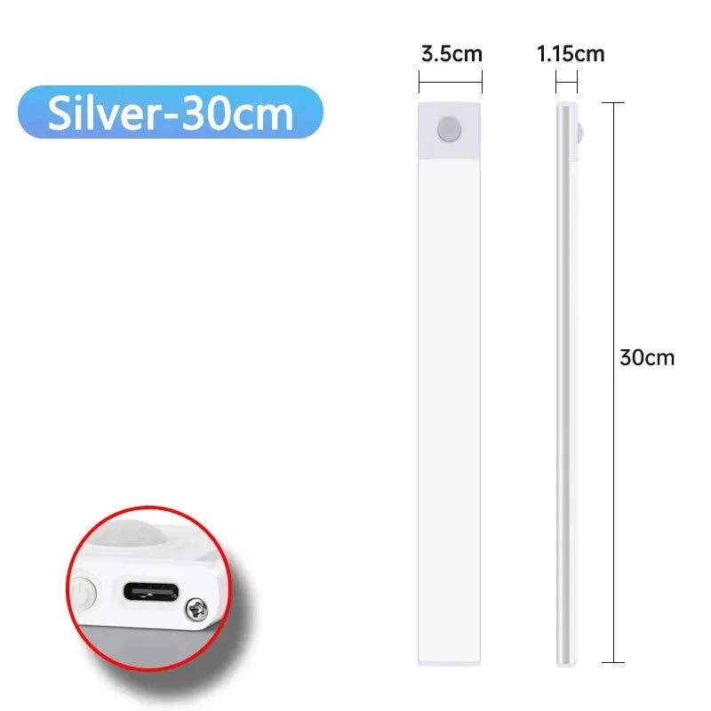 Smart Motion Sensor LED Cabinet Light – Rechargeable USB Type-C