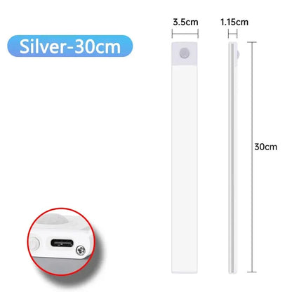 Smart Motion Sensor LED Cabinet Light – Rechargeable USB Type-C