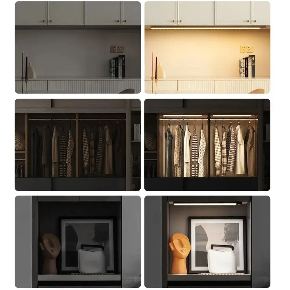 Smart Motion Sensor LED Cabinet Light – Rechargeable USB Type-C