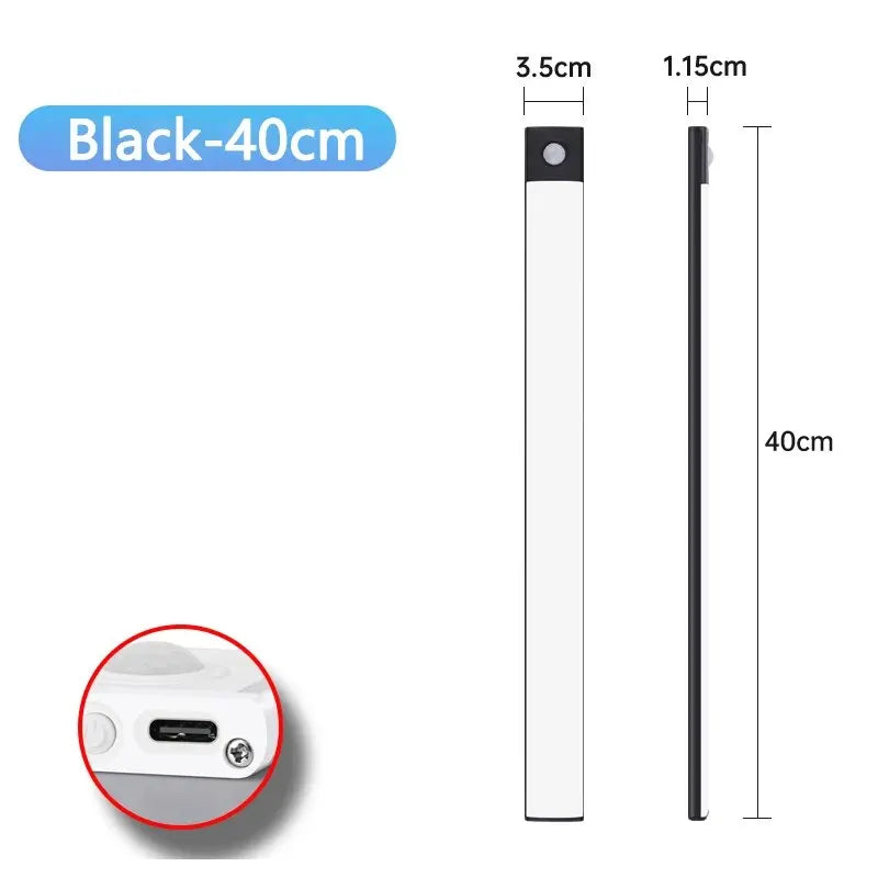 Smart Motion Sensor LED Cabinet Light – Rechargeable USB Type-C