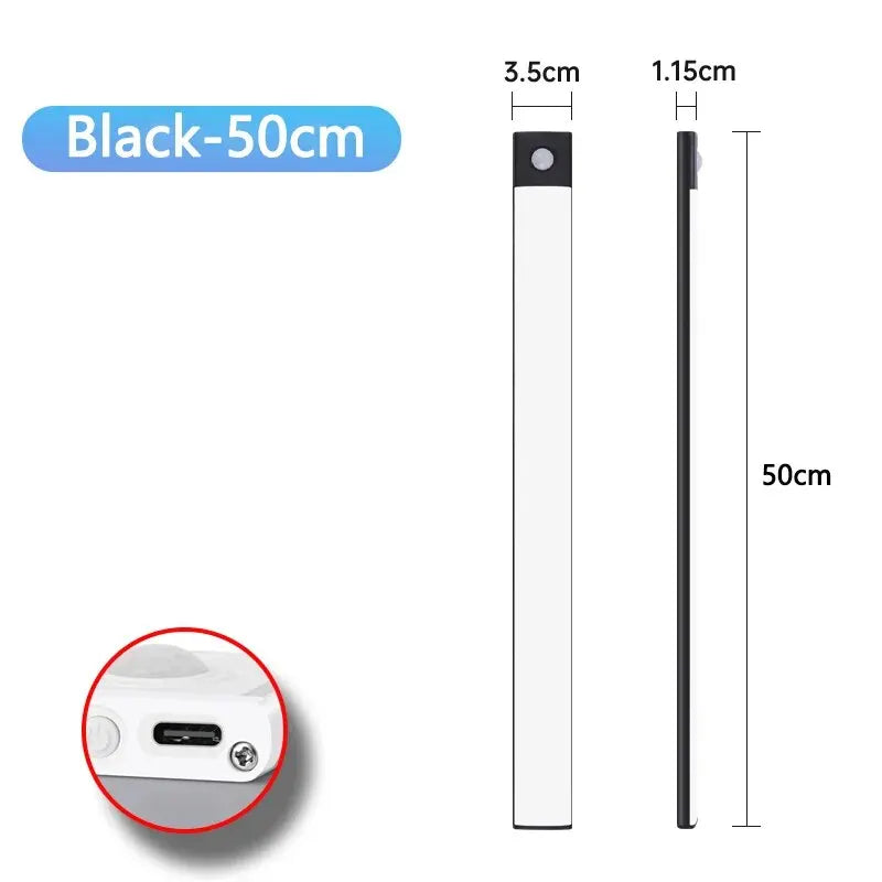 Smart Motion Sensor LED Cabinet Light – Rechargeable USB Type-C