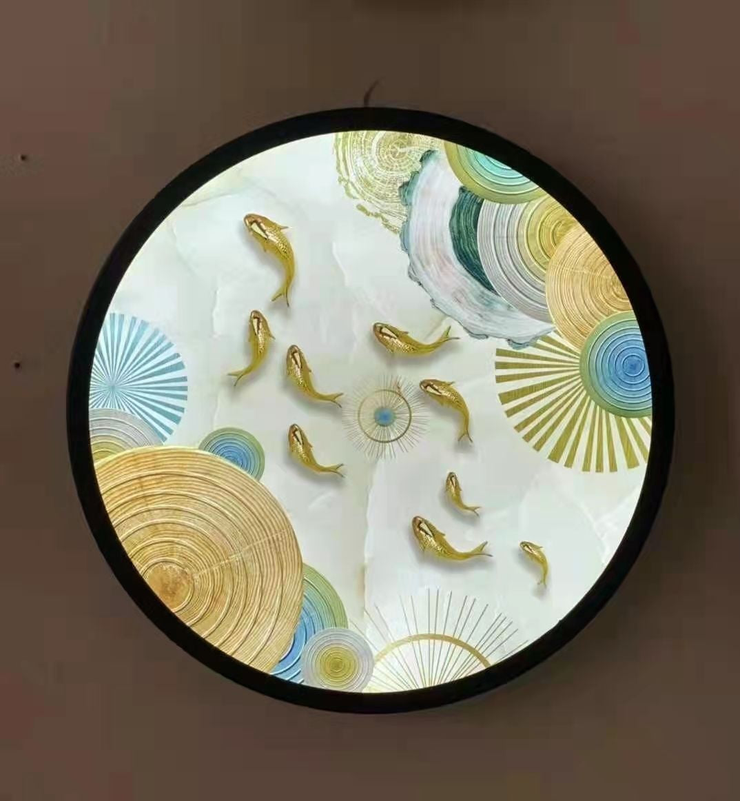 Led Wall Lamp New Chinese Style Wall Painting Simple Lamps