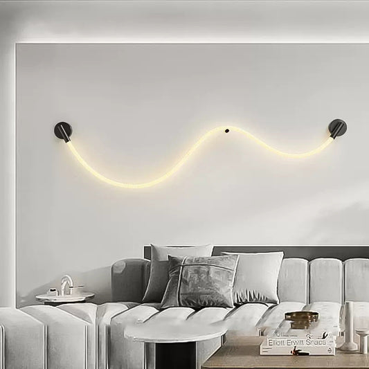 Creative Atmosphere Nordic Light Bulb Sofa Decoration Soft Silicone Strip Lamp